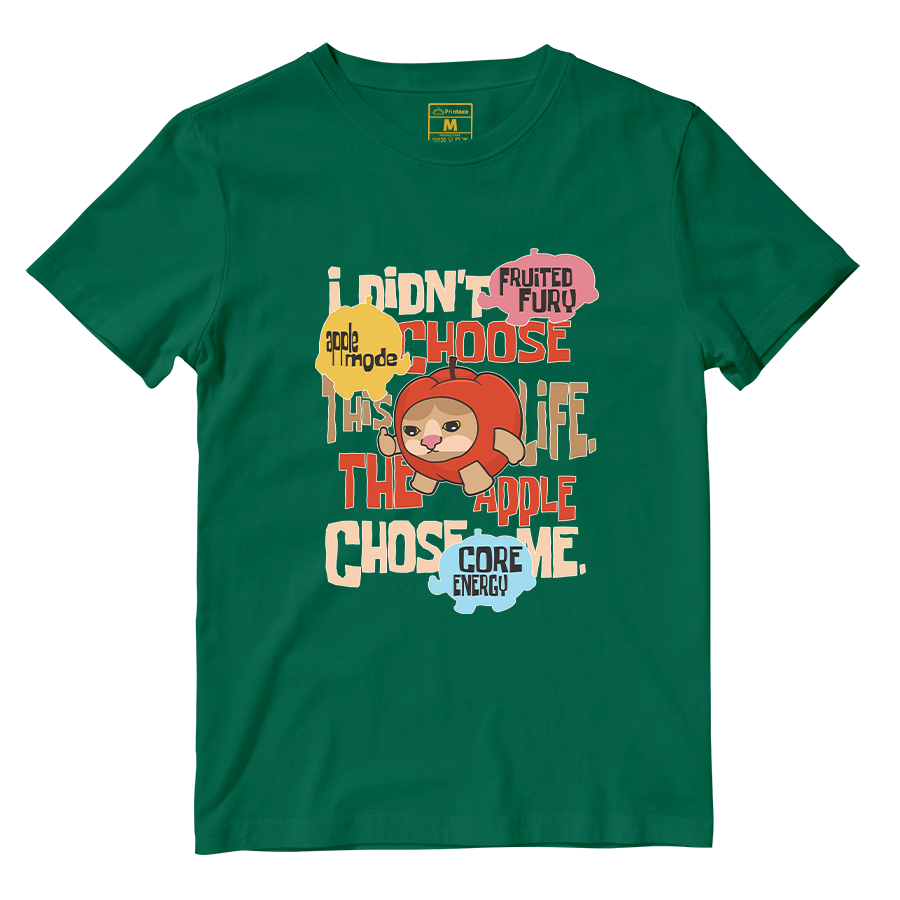 Cotton Shirt: Apple Cat