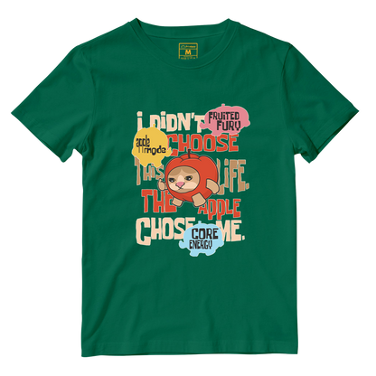 Cotton Shirt: Apple Cat