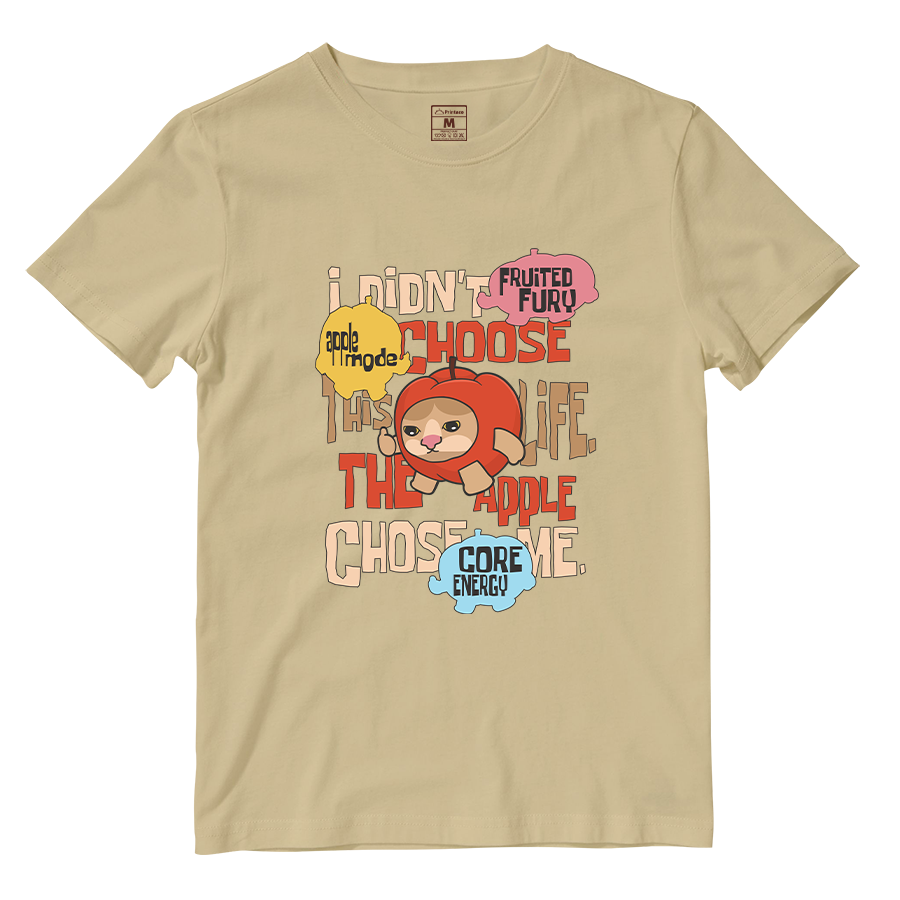 Cotton Shirt: Apple Cat