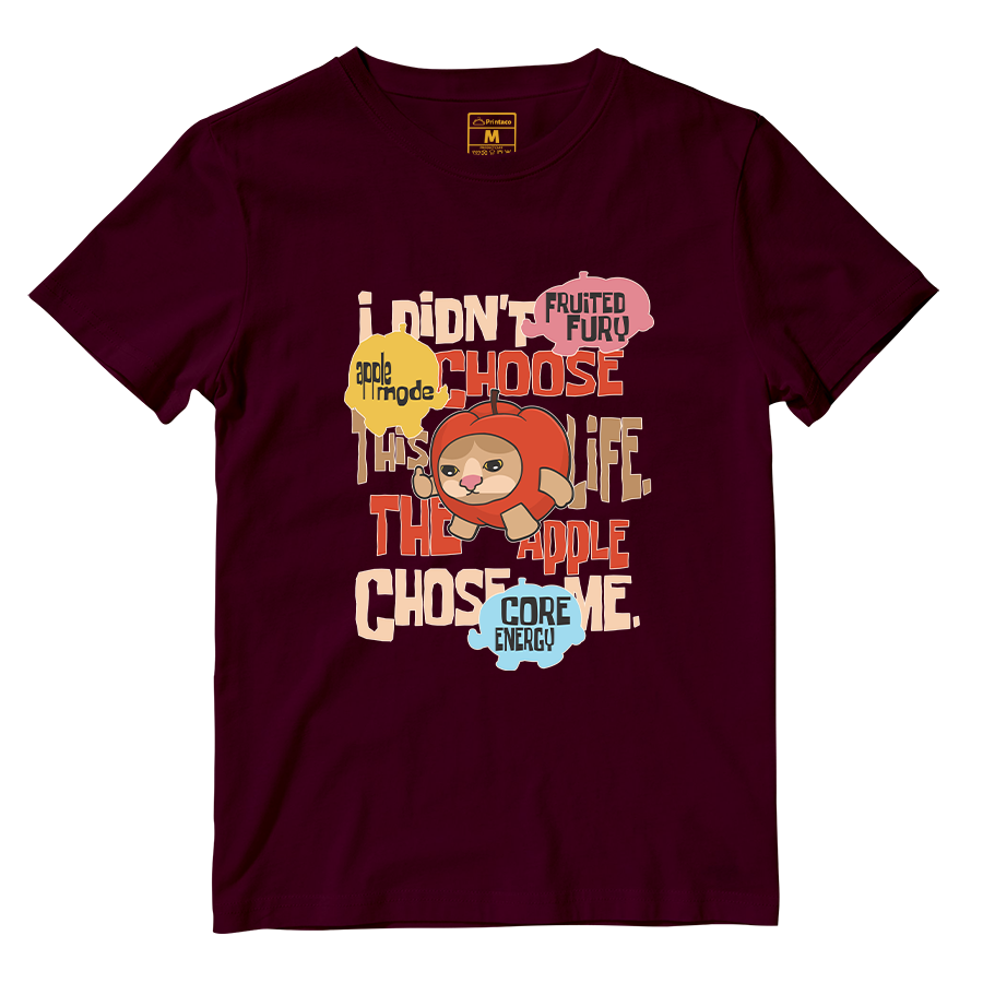 Cotton Shirt: Apple Cat