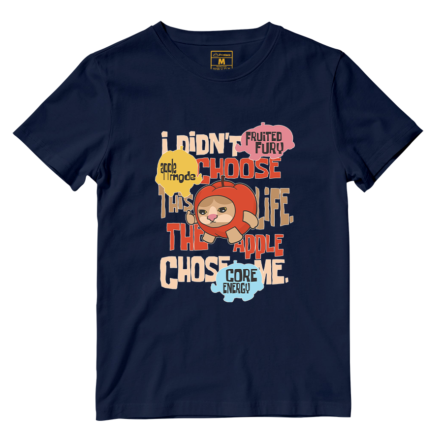 Cotton Shirt: Apple Cat