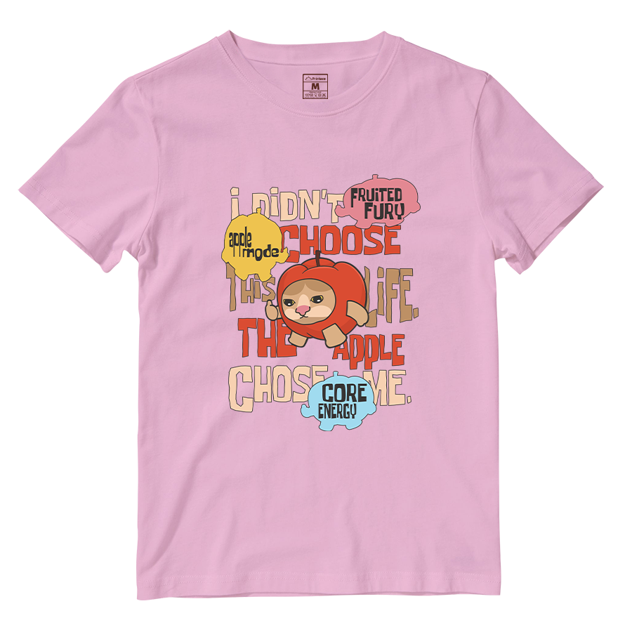 Cotton Shirt: Apple Cat