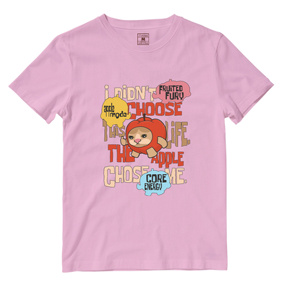 Cotton Shirt: Apple Cat