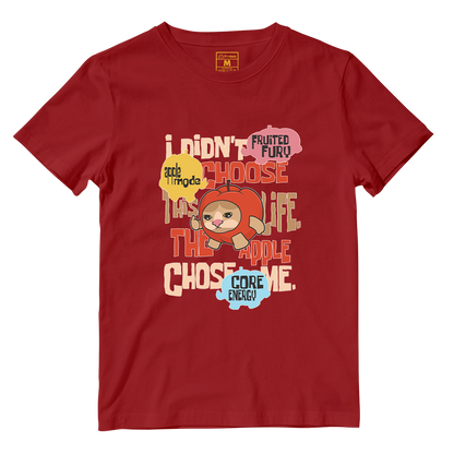 Cotton Shirt: Apple Cat