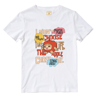 Cotton Shirt: Apple Cat