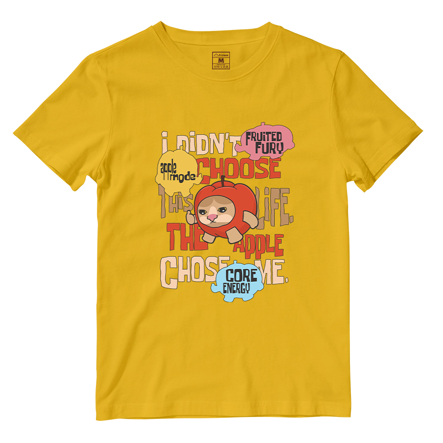 Cotton Shirt: Apple Cat