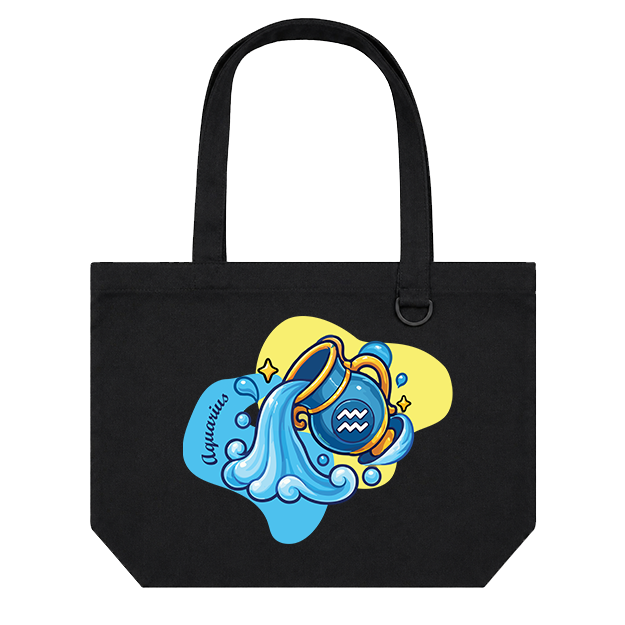 Landscape Tote Bag: Aquarius Cartoon