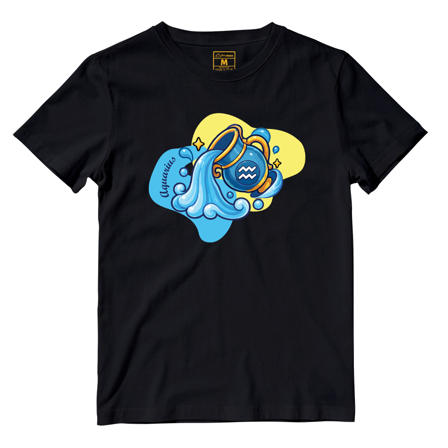 Cotton Shirt: Aquarius Cartoon