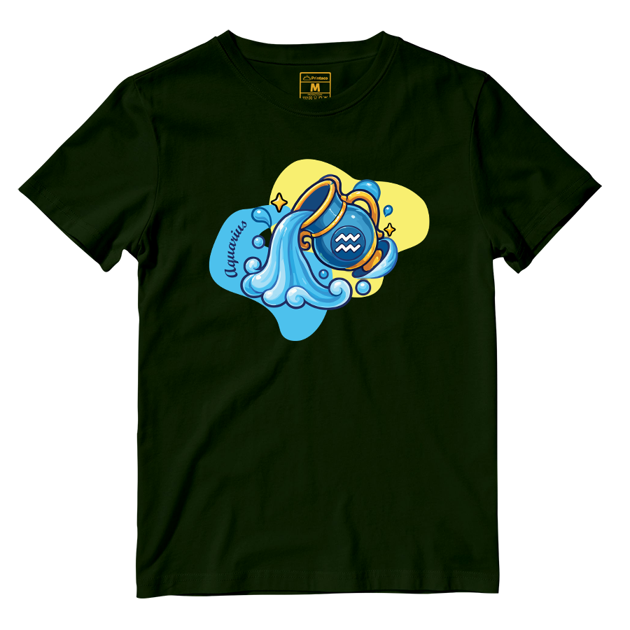 Cotton Shirt: Aquarius Cartoon