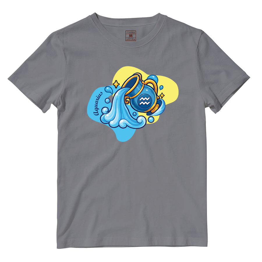 Cotton Shirt: Aquarius Cartoon