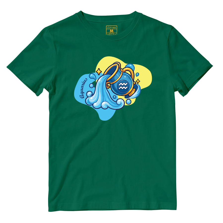 Cotton Shirt: Aquarius Cartoon
