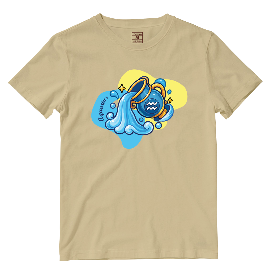 Cotton Shirt: Aquarius Cartoon