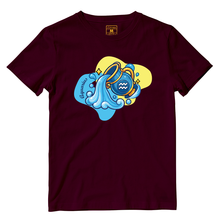 Cotton Shirt: Aquarius Cartoon