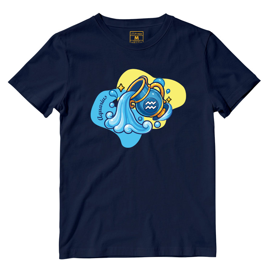Cotton Shirt: Aquarius Cartoon