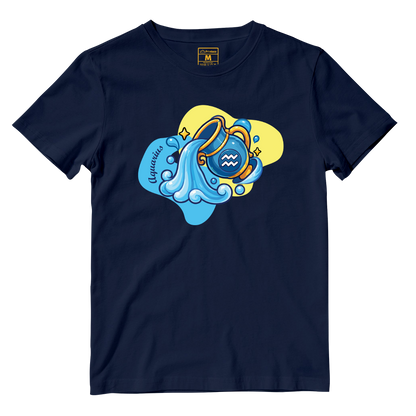Cotton Shirt: Aquarius Cartoon