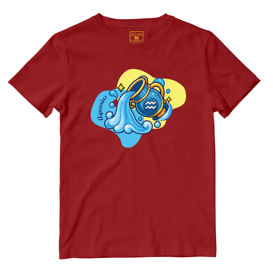 Cotton Shirt: Aquarius Cartoon