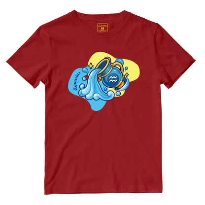 Cotton Shirt: Aquarius Cartoon
