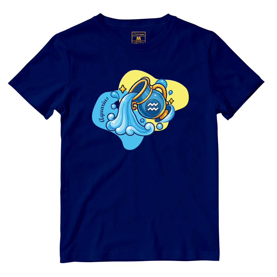 Cotton Shirt: Aquarius Cartoon