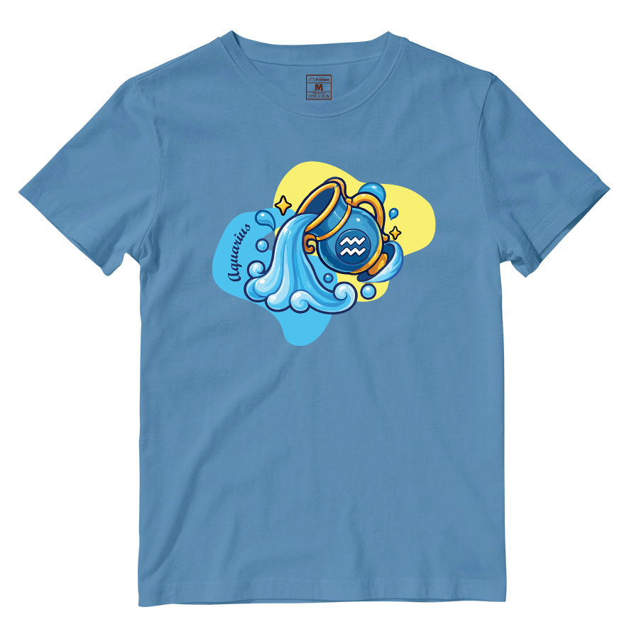 Cotton Shirt: Aquarius Cartoon
