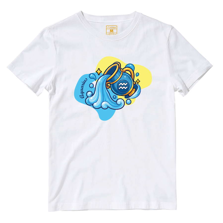 Cotton Shirt: Aquarius Cartoon
