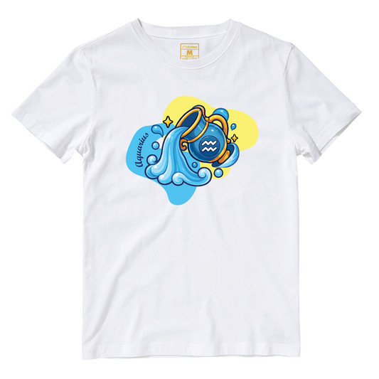 Cotton Shirt: Aquarius Cartoon