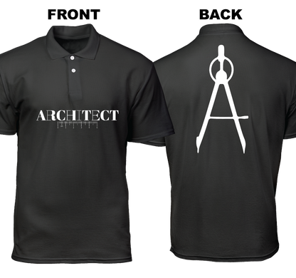 Cotton Polo Shirt: Architect Precision (Front and Back)