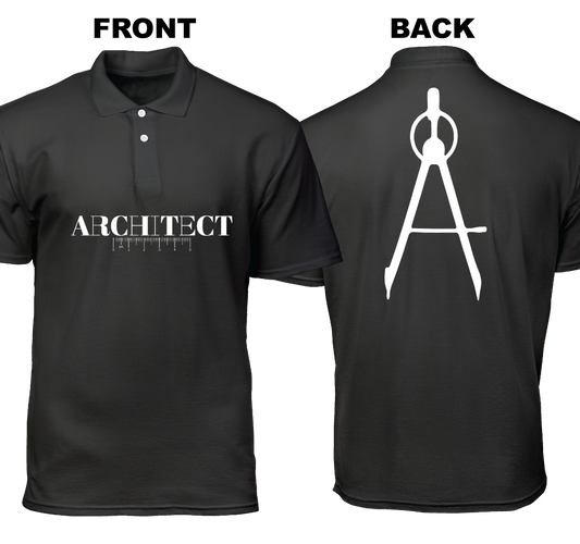 Cotton Polo Shirt: Architect Precision (Front and Back)