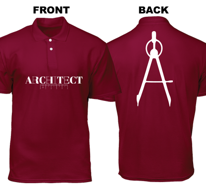 Cotton Polo Shirt: Architect Precision (Front and Back)