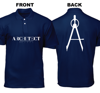 Cotton Polo Shirt: Architect Precision (Front and Back)
