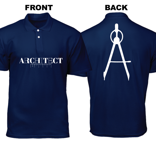 Cotton Polo Shirt: Architect Precision (Front and Back)