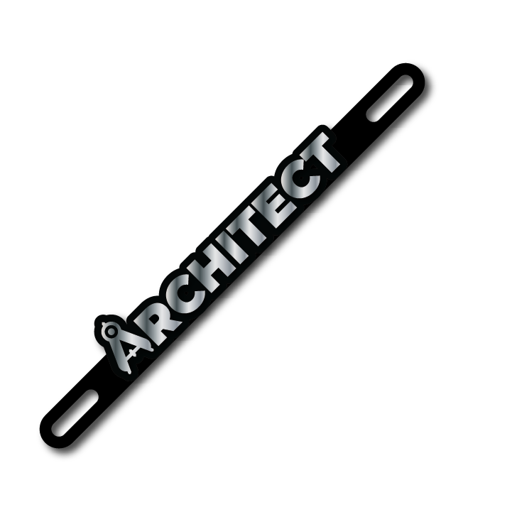 Car Plate Badge: Architect Version 2