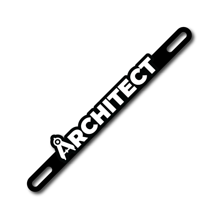 Car Plate Badge: Architect Version 2