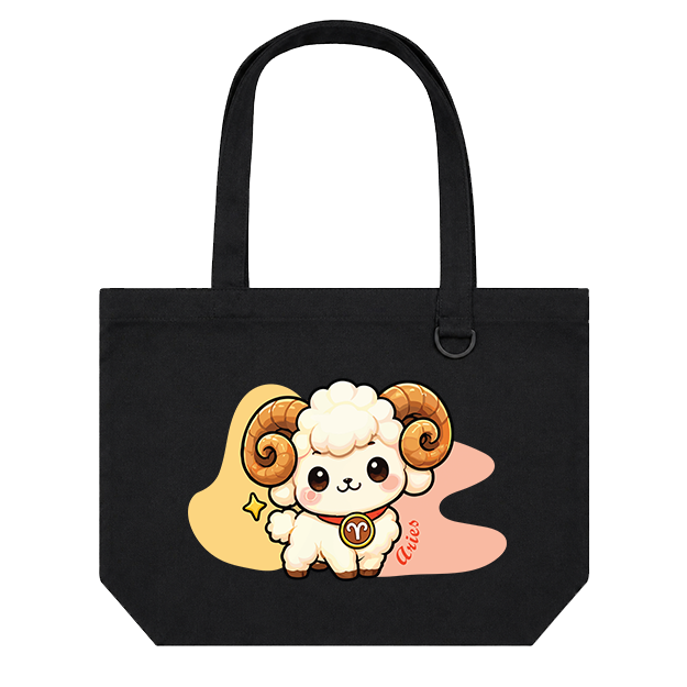 Landscape Tote Bag: Aries Cartoon