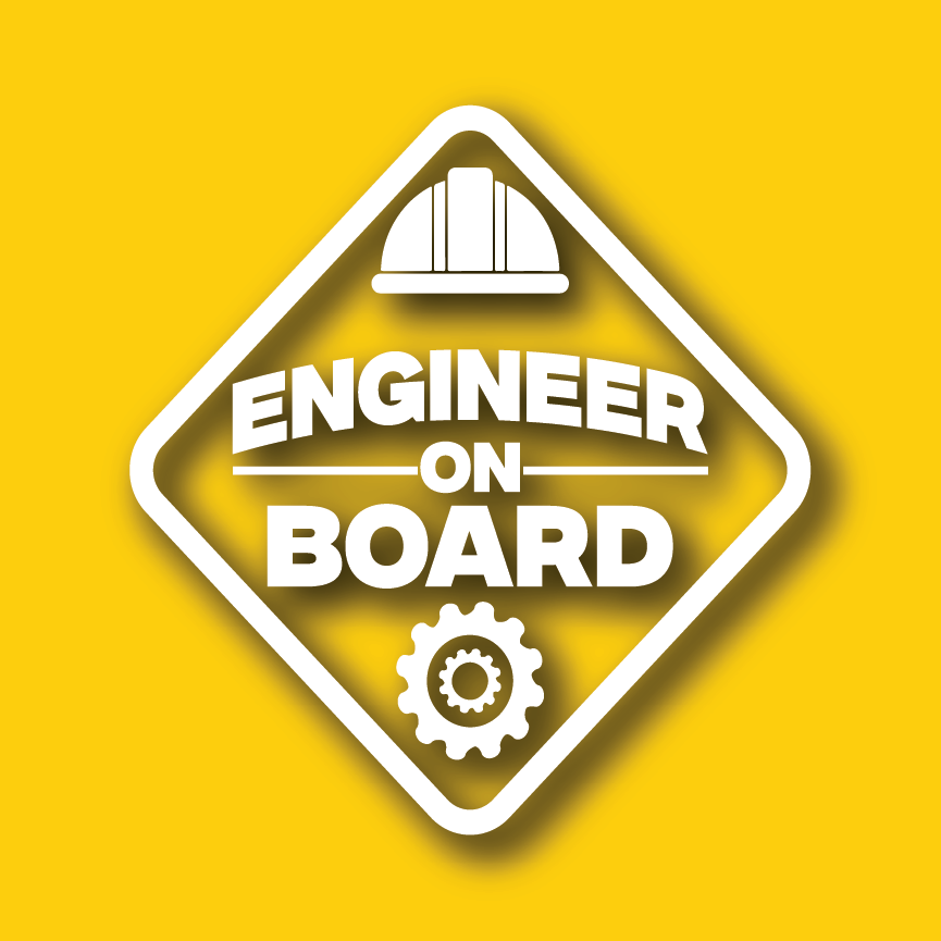Engin Sticker Vehicle Sticker: Engineer Board – Printaco
