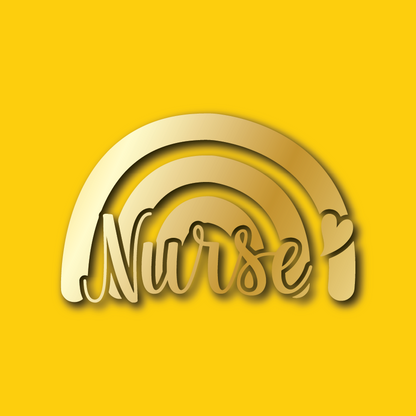 Vehicle Sticker: Nurse Rainbow