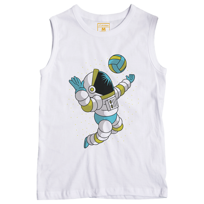 Sleeveless Drifit Shirt: Astronaut Volleyball