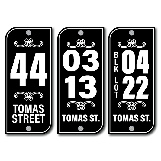 House Number Plate: Asymmetric