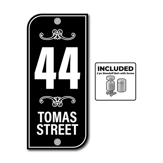 House Number Plate: Asymmetric