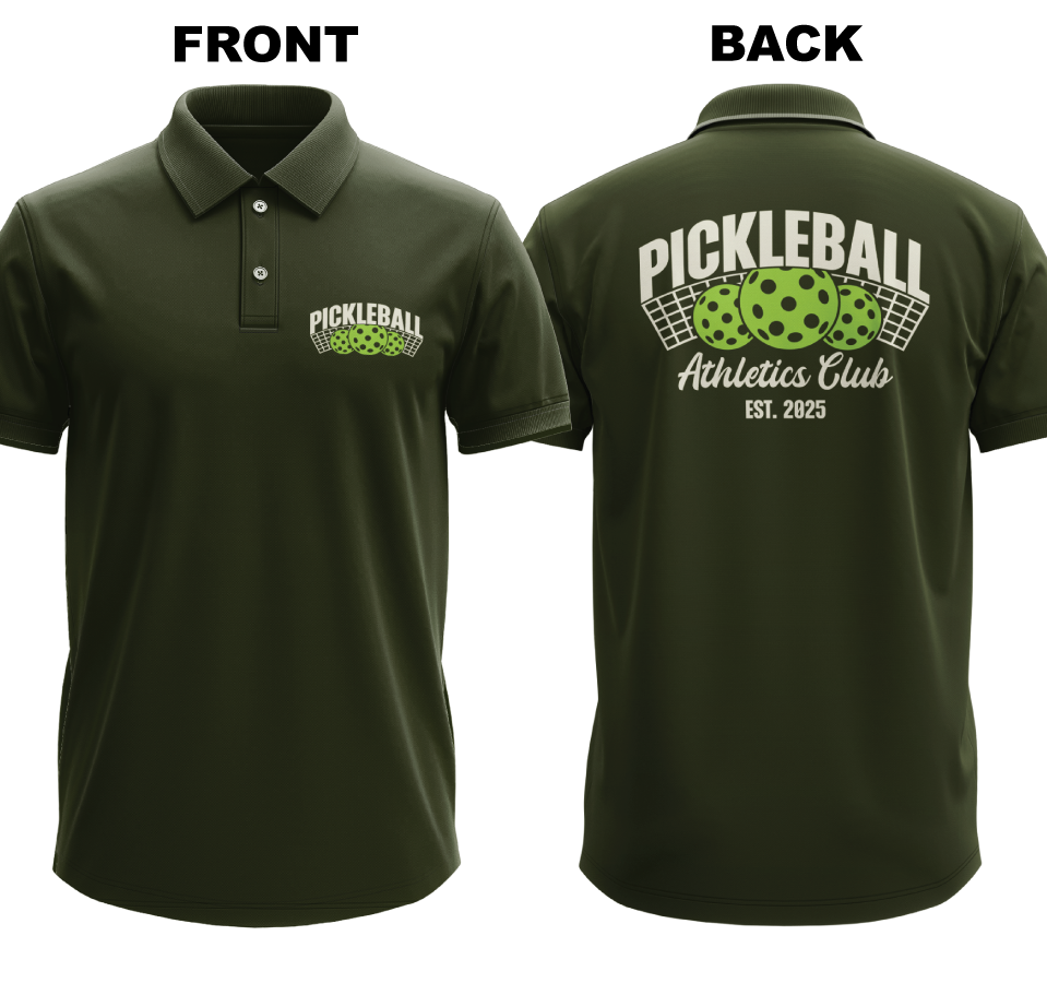 Drifit Polo Shirt: Athletics Club (Front & Back)