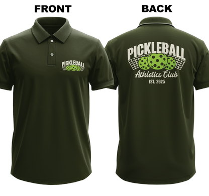 Drifit Polo Shirt: Athletics Club (Front & Back)