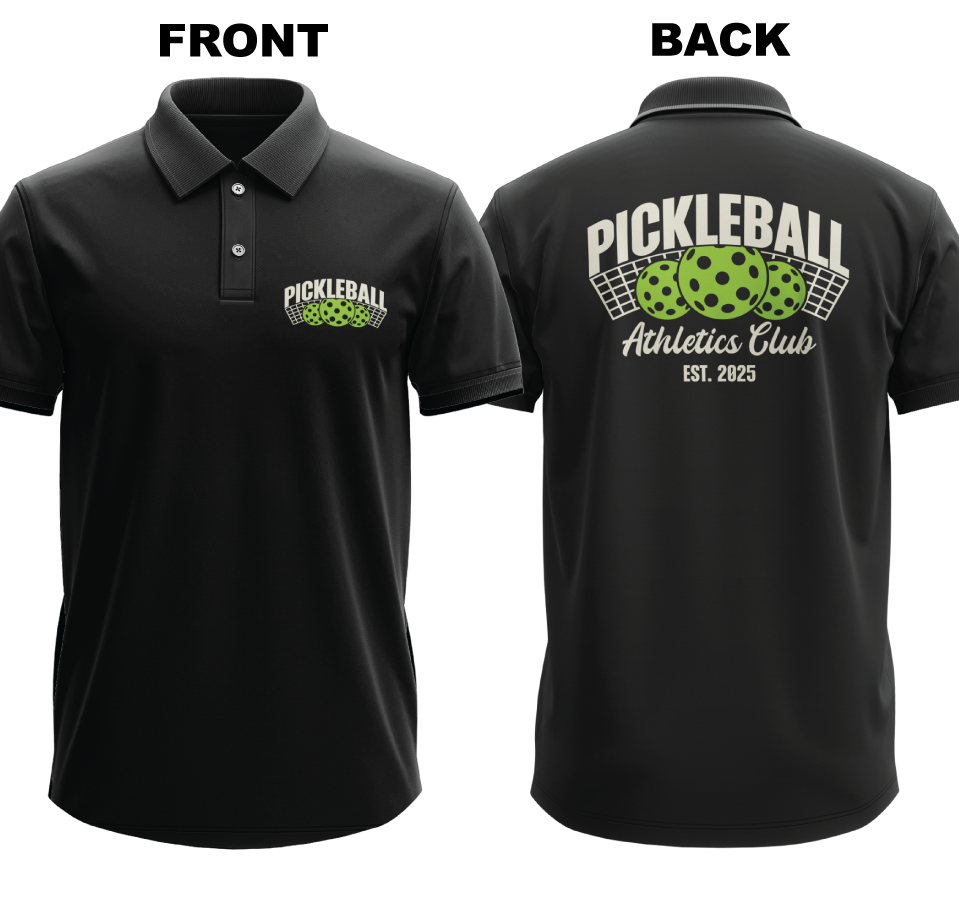 Drifit Polo Shirt: Athletics Club (Front & Back)