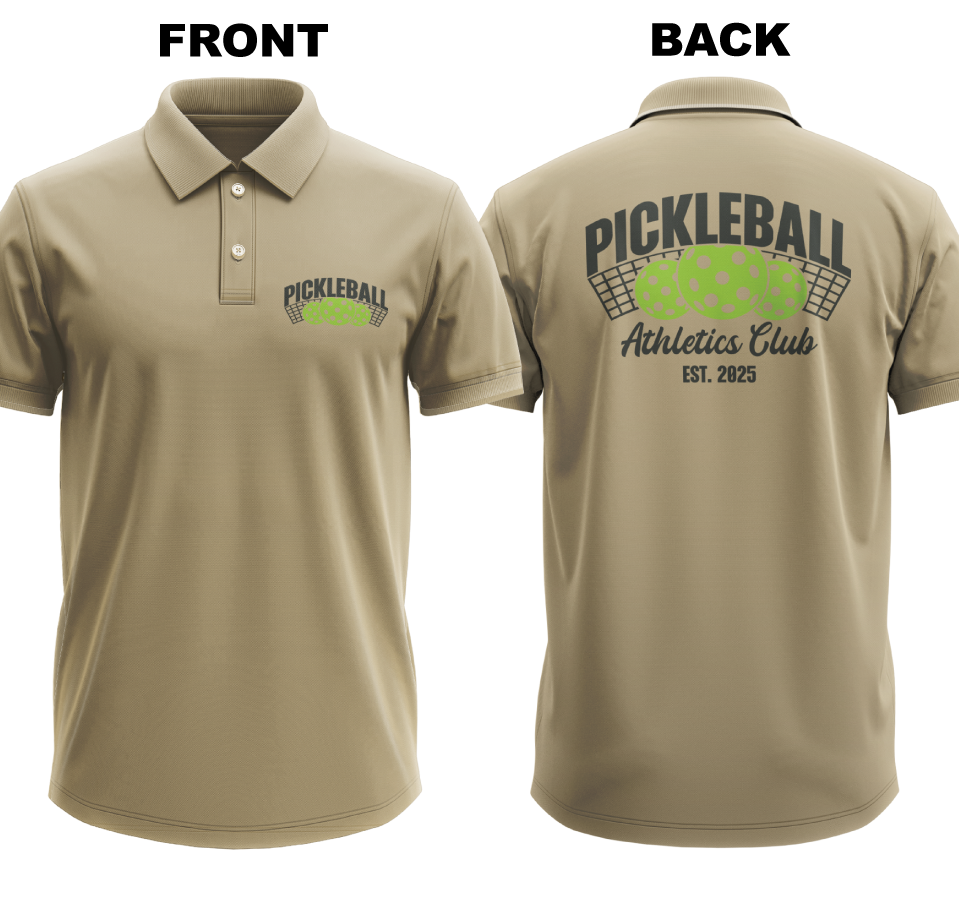 Drifit Polo Shirt: Athletics Club (Front & Back)