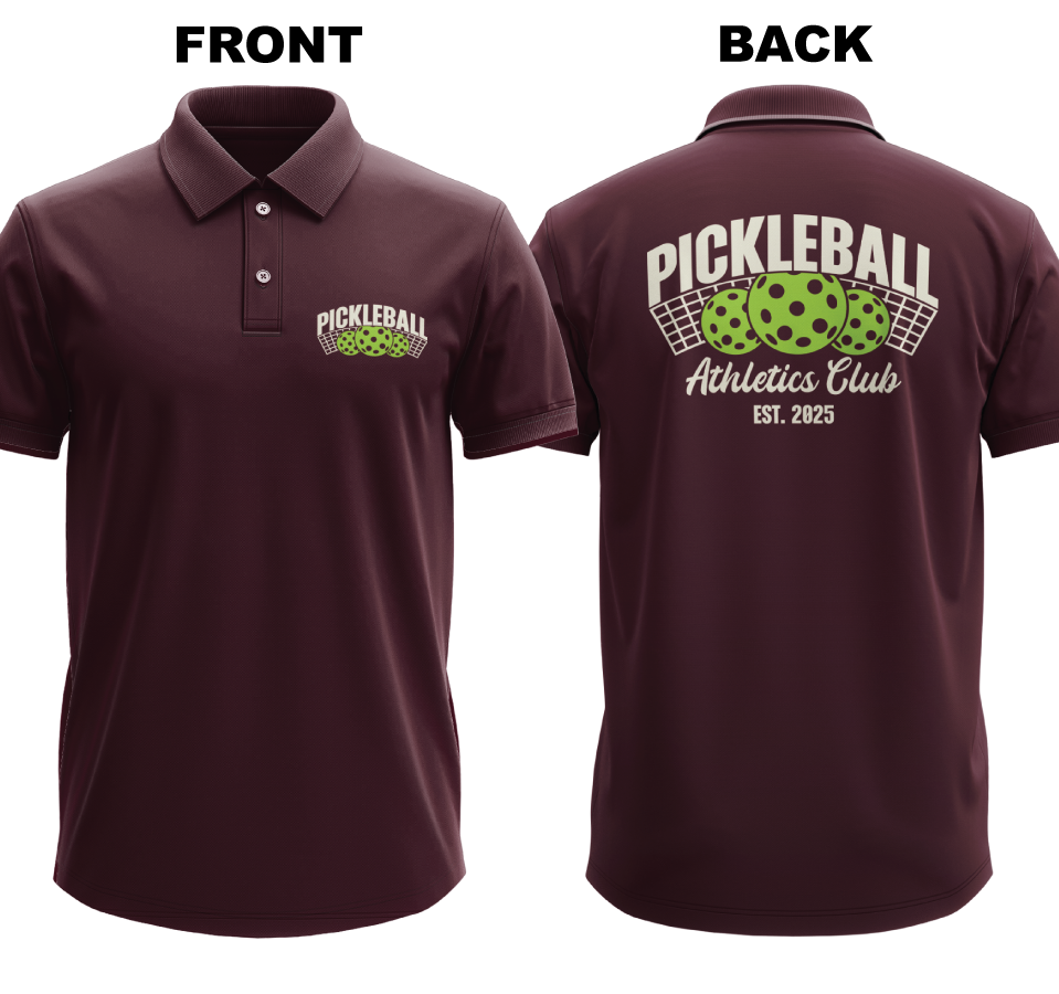 Drifit Polo Shirt: Athletics Club (Front & Back)
