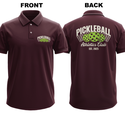 Drifit Polo Shirt: Athletics Club (Front & Back)