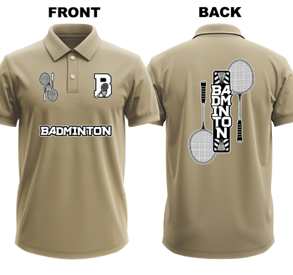 Drifit Polo Shirt: B for Badminton (Front & Back)