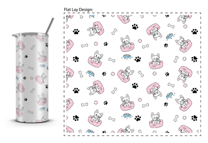 20oz. Slim Tumbler: Baby Pug