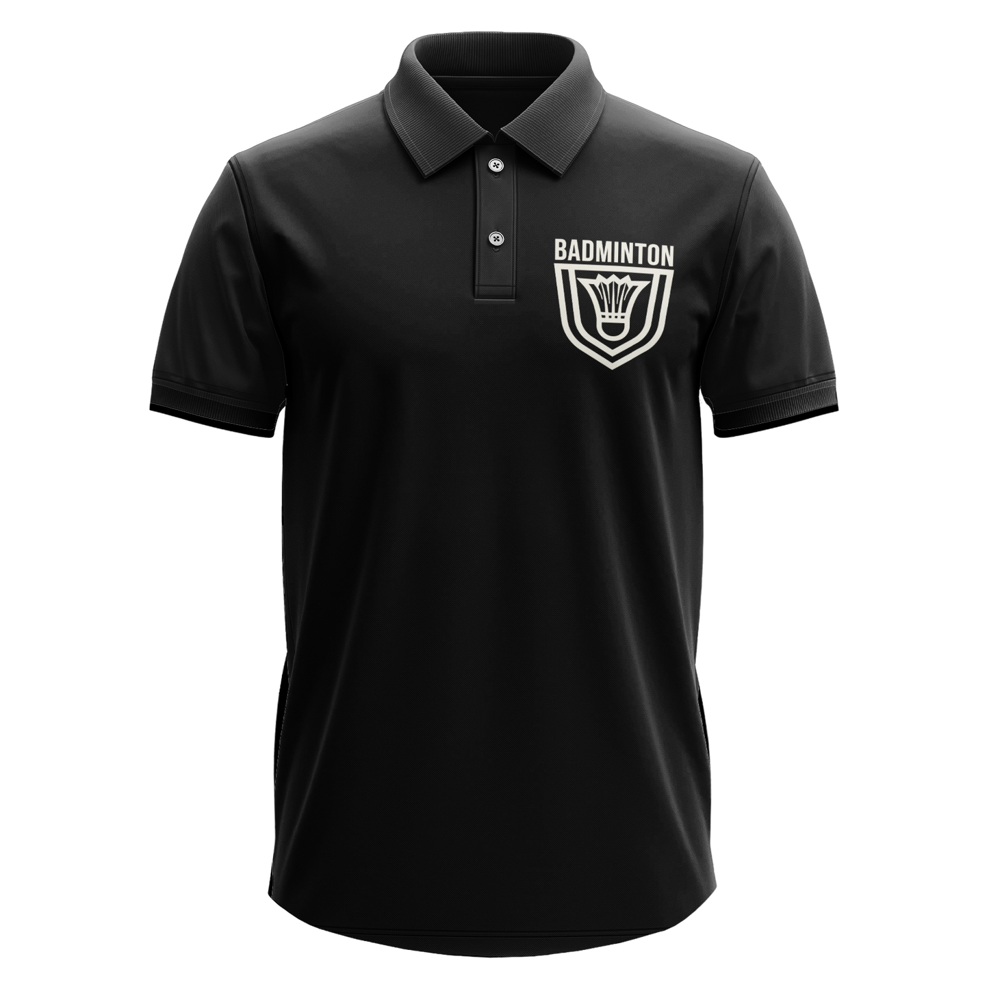 Drifit Polo Shirt: Badminton Badge Pocket