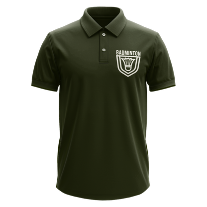 Drifit Polo Shirt: Badminton Badge Pocket
