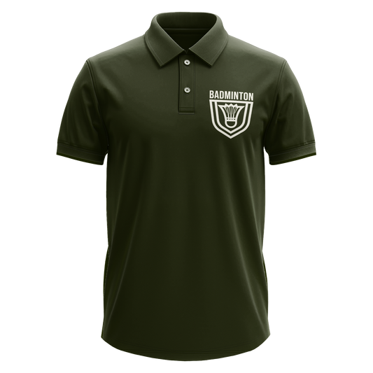Drifit Polo Shirt: Badminton Badge Pocket