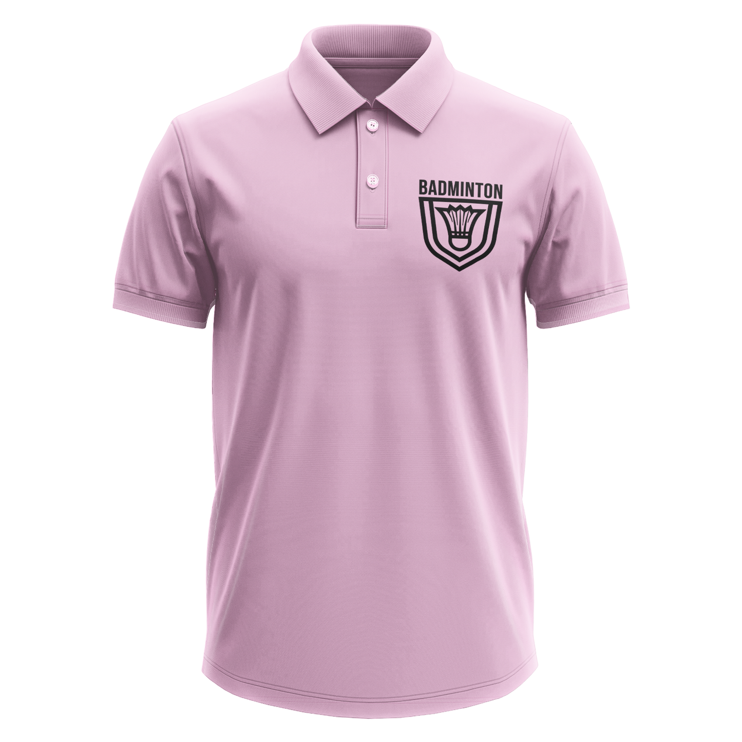 Drifit Polo Shirt: Badminton Badge Pocket